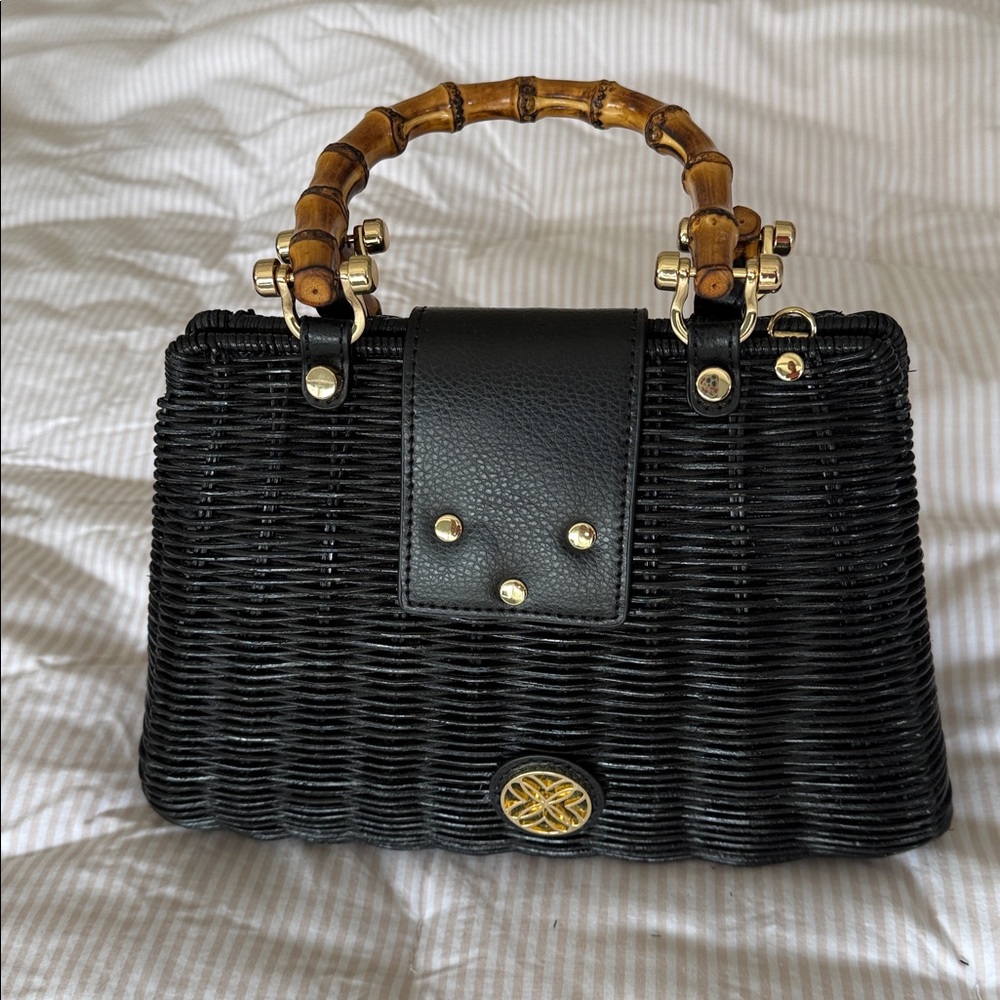 LILLY PULITZER Leena Top Handle Bag in Black - Picture 8 of 13